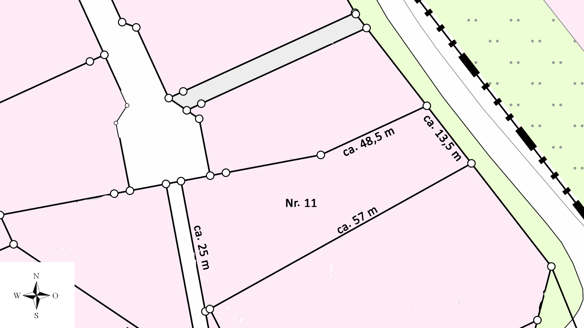 Morsbach: Baugrundstück in sonniger Höhenlage, Lageplan zu Grundstück Nr. 11